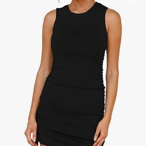 Ribbed BTFBM Sleeveless Bodycon Dress